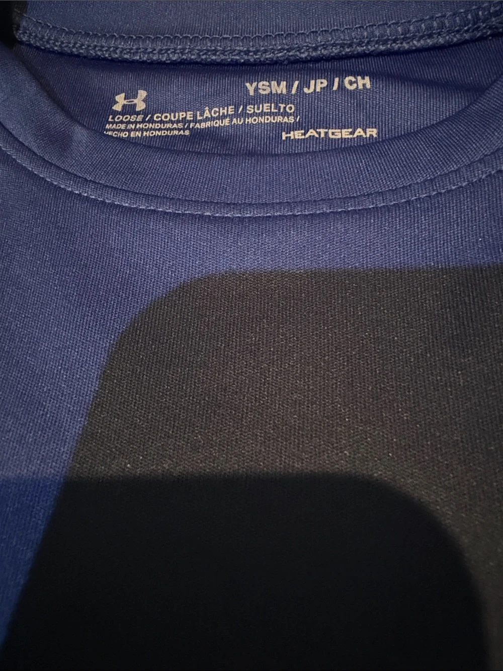 Under Armour Royal Blue Long Sleeve Athletic Top with White Logo